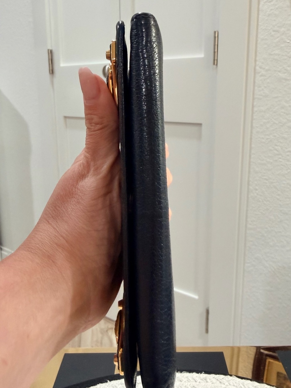 Balenciaga Le City Wallet on Chain Crossbody Blue w/ Strap & Charm - Picture 9 of 17